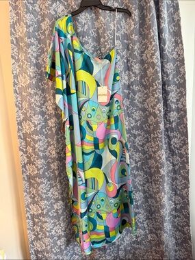 Show Me Your Mumu Colorful Abstract Print Silk Dress